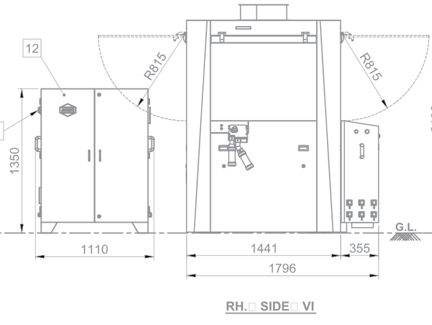 F360 R High Speed Double Rotary Tablet Press Drawing